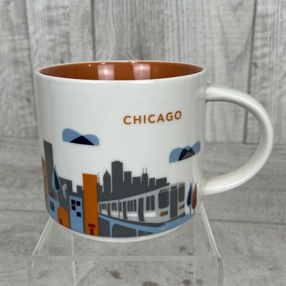 Starbucks Chicago You Are Here Series Mug 14 fl oz Coffee Mug Cup 2014 EUC